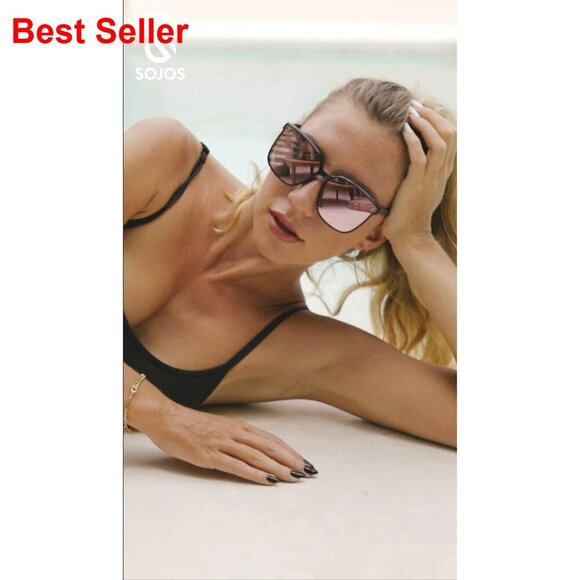 Vintage Square Sunglasses with UV400 Protection, Recycled Plastic Frames